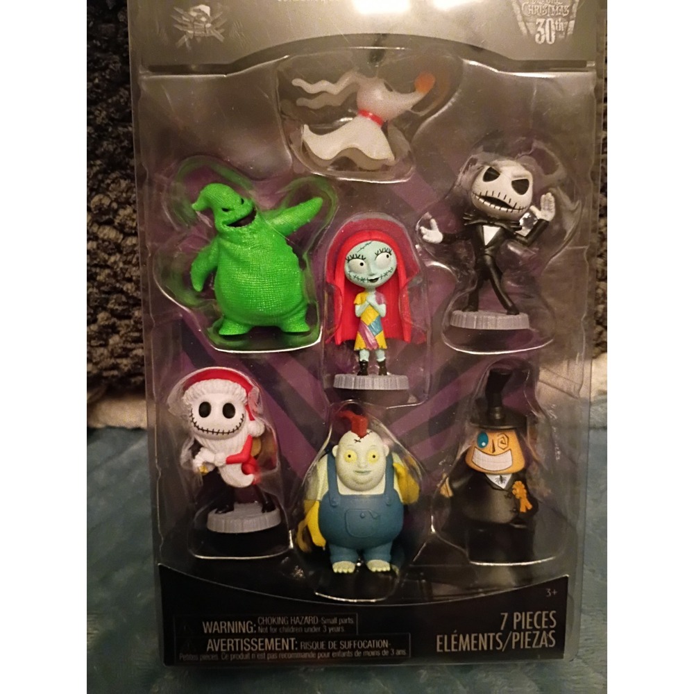 Disney The Nightmare Before Christmas Collectible 7 Piece Action Figure Playset